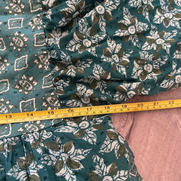 Free People Boho Maxi Dress XS – Balloon Sleeve Floral Prairie Style - Picture 9 of 11